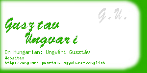 gusztav ungvari business card