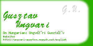 gusztav ungvari business card